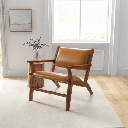 Ashcroft - Hendrix Leather Armchair in Antique Tan