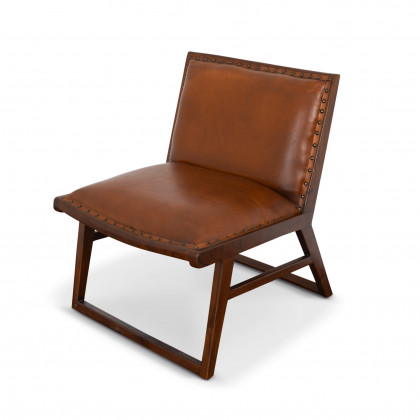 Ashcroft - Everett Tan Leather Lounge Chair