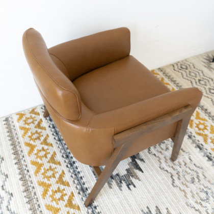 Ashcroft - Kayson Tan Leather Lounge Chair