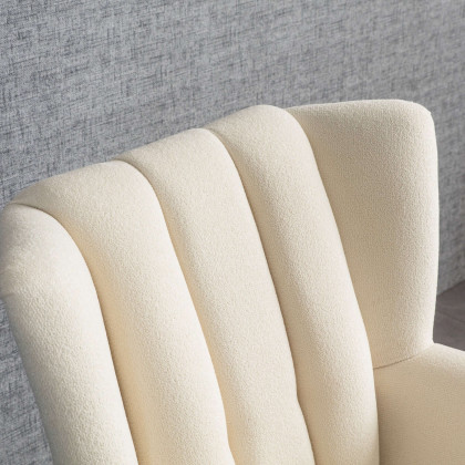 Ashcroft Gianna Tufted French Boucle Armchair - Cream
