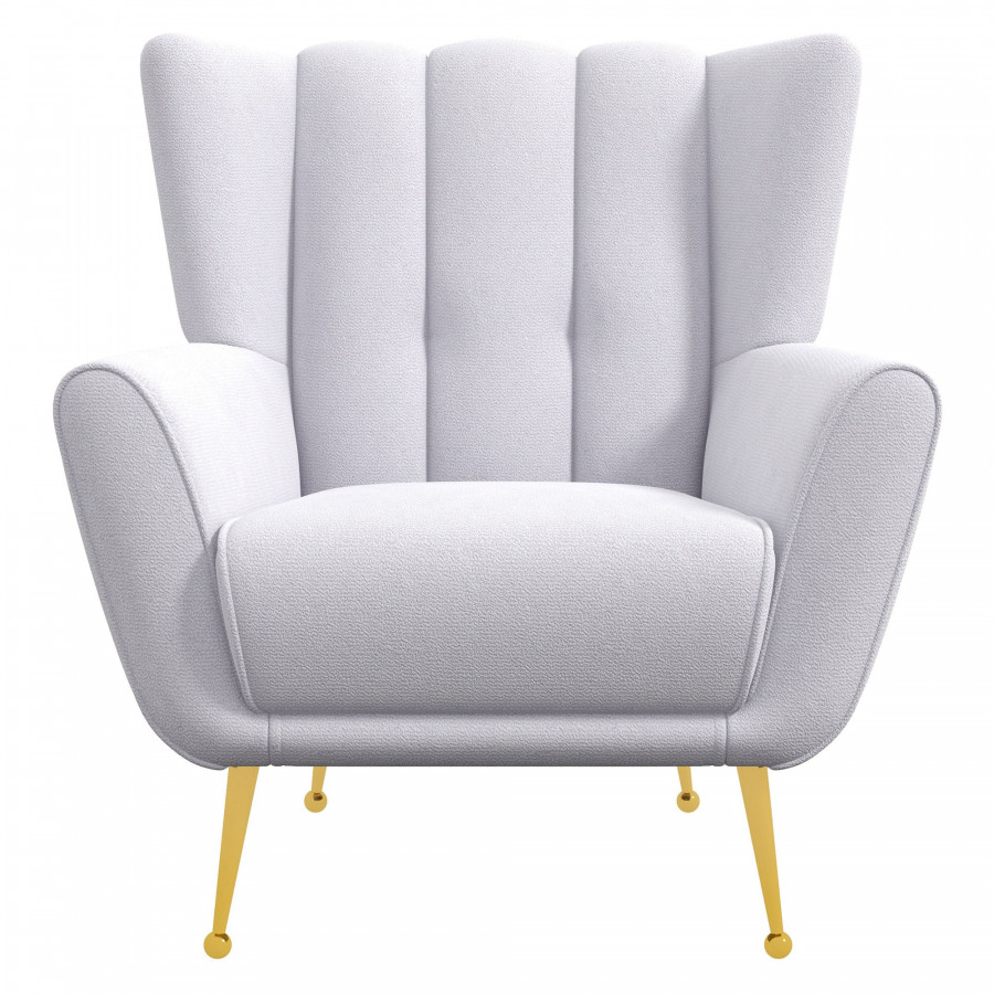 Ashcroft Gianna Tufted French Boucle Armchair - Gray