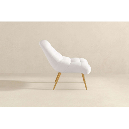 Ashcroft Aubrey French Boucle Lounge Chair - White