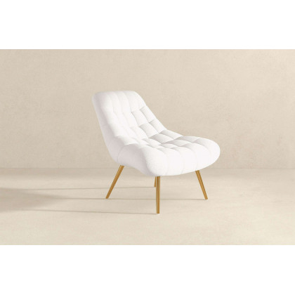Ashcroft Aubrey French Boucle Lounge Chair - White