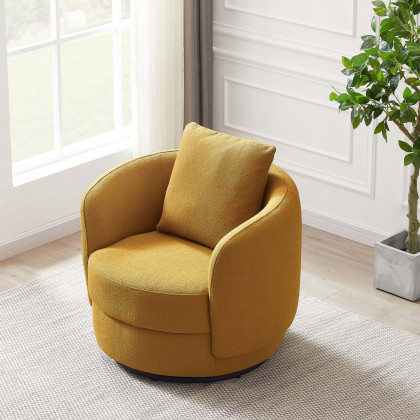 Ashcroft Dylan Lounge Swivel Chair – Gold