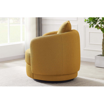 Ashcroft Dylan Boucle Lounge Chair - Yellow