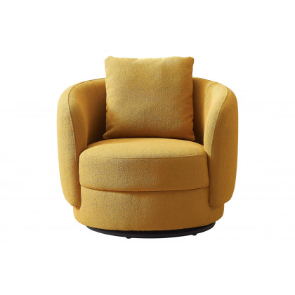 Ashcroft Dylan Boucle Lounge Chair - Yellow
