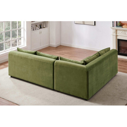 Ashcroft Aleny Modular Corner Sectional Sofa - Green