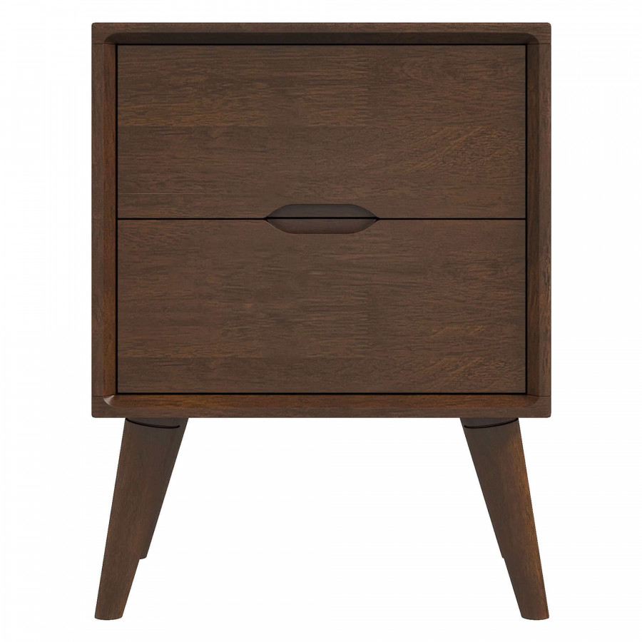 Ashcroft - Alexandra Brown Nightstand with 2 Drawers in Brown