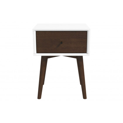 Ashcroft Avery Solid Wood Nightstand with 1 Drawer - White