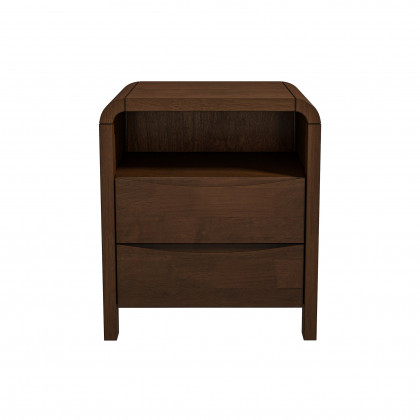 Ashcroft - Lionel Mid Century Modern Solid Wood Nightstand 2-Drawer