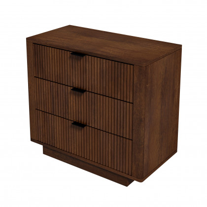 Ashcroft - Lola Walnut Nightstand 3-Drawer