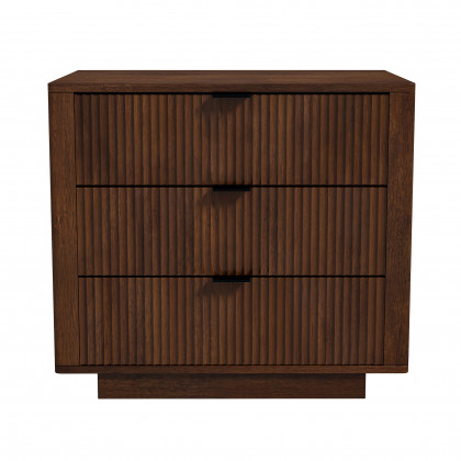 Ashcroft - Lola Walnut Nightstand 3-Drawer