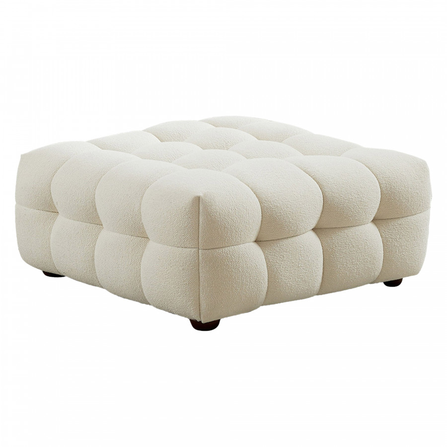 Ashcroft - Morrison Boucle Ottoman in Cream
