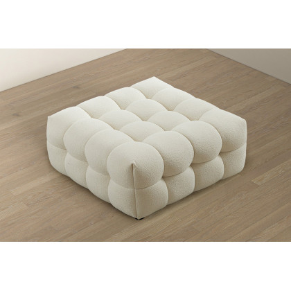 Ashcroft - Morrison Boucle Ottoman in Cream