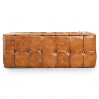 Ashcroft - Benjiro Tan Leather Bench