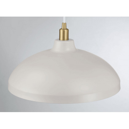 Ashcroft - Astral Single Light White Pendant Lamp with Golder Brass Finish for Entrance Kitchen Island 14"D × 8"H