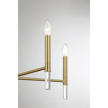 Ashcroft – Courtyard Five Light Golden Brass Candle Light Chandelier 24"W × 17.75"H