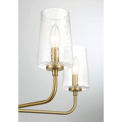 Ashcroft - Dazzle Five Lights Chandelier With Clear Seeded Glass in Satin Brass