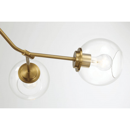 Ashcroft - Jewel Four Lights Modern Farmhouse Chandelier Ceiling Hanging Light Fixture For Kitchen Island Dining Room 36"L × 20"W × 7.25"H with Clear Glass