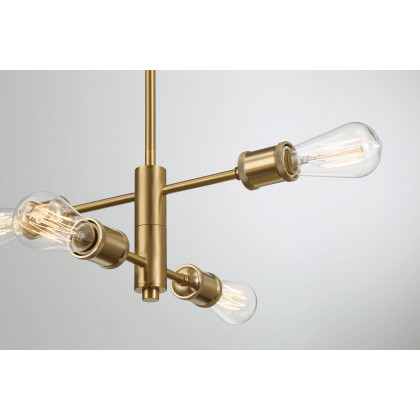 Ashcroft - Trellis Four Lights Modern Gold Chandelier Vintage Pendant Fixture for Living Room Dining Kitchen 15"W × 6.75"H