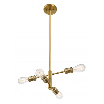 Ashcroft - Trellis Four Lights Modern Gold Chandelier Vintage Pendant Fixture for Living Room Dining Kitchen 15"W × 6.75"H