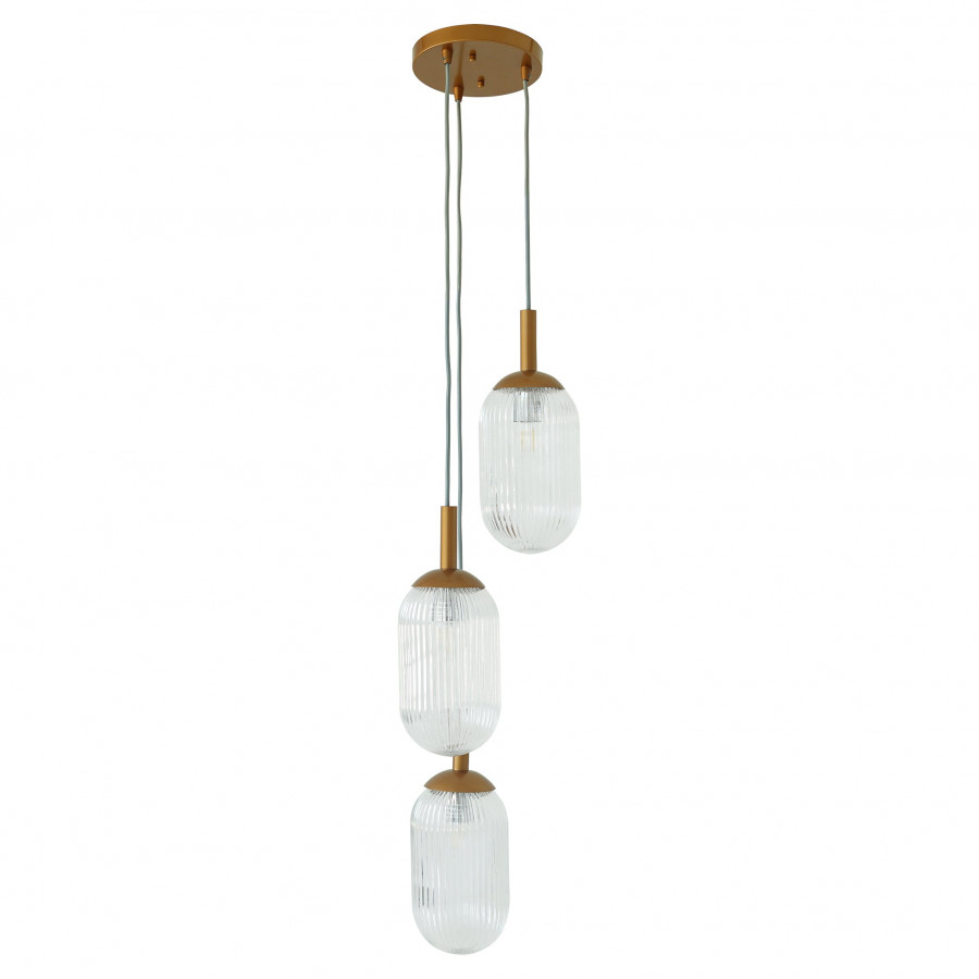 Ashcroft - Gala Pendant Lamp in Bronze and Clear