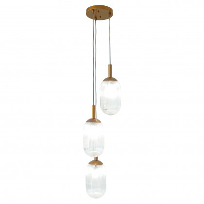 Ashcroft - Gala Pendant Lamp in Bronze and Clear