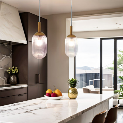 Ashcroft - Dover Pendant Lamp in Bronze and Clear