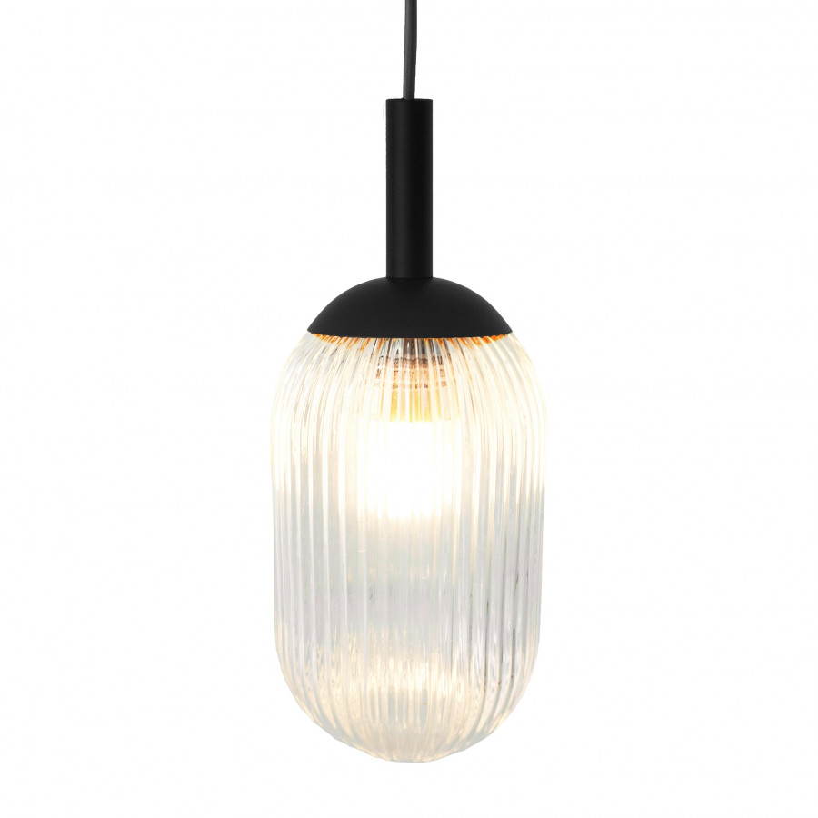 Ashcroft - Giza Pendant Lamp in Black and Clear