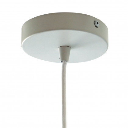 Ashcroft - Dorset Pendant Lamp in White and Natural/Terracotta