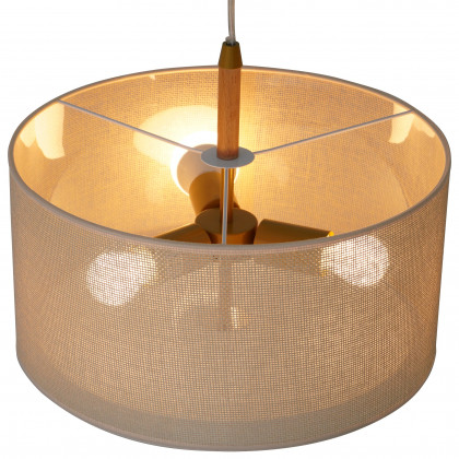 Ashcroft - Glacier Pendant Lamp in Oak + Natural + Gold