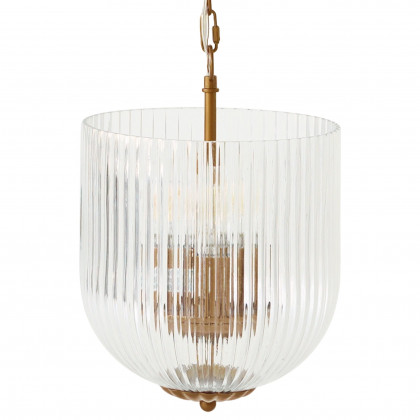Ashcroft - Garnet Pendant Lamp in Coarse Gold + Clear Glass