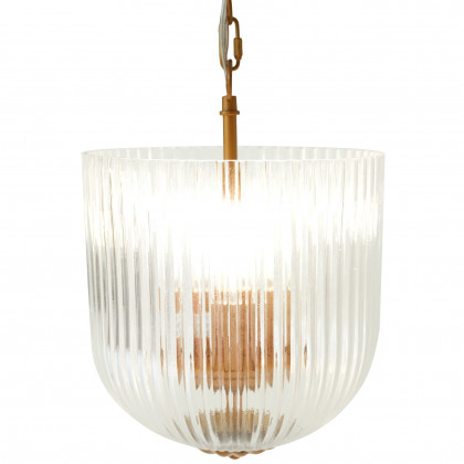Ashcroft - Garnet Pendant Lamp in Coarse Gold + Clear Glass