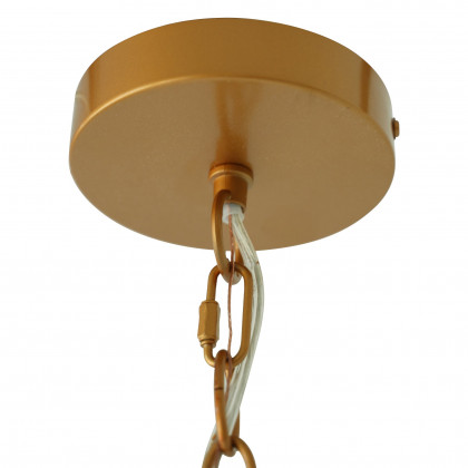 Ashcroft - Garnet Pendant Lamp in Coarse Gold + Clear Glass