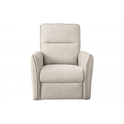 Ashcroft Asheville Suede Recliner Chair - Cream