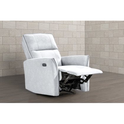 Ashcroft Asheville Suede Recliner Chair - Gray