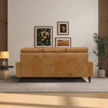 Ashcroft Elliot Incliner Sofa Left - Waxy Tan Leather