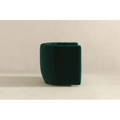 Ashcroft Delaney Velvet Swivel Chair - Green