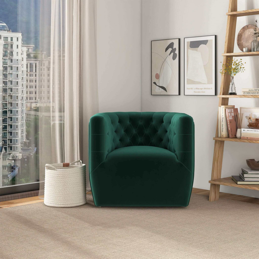 Ashcroft Delaney Swivel Chair - Cream