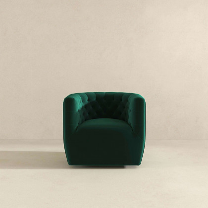 Ashcroft Delaney Swivel Chair - Cream