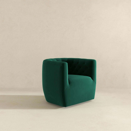 Ashcroft Delaney Swivel Chair - Cream