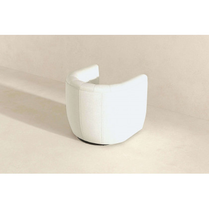 Ashcroft Delaney Boucle Swivel Chair - Cream
