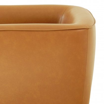 Ashcroft - Callan Swivel Chair - Vegan Tan Leather