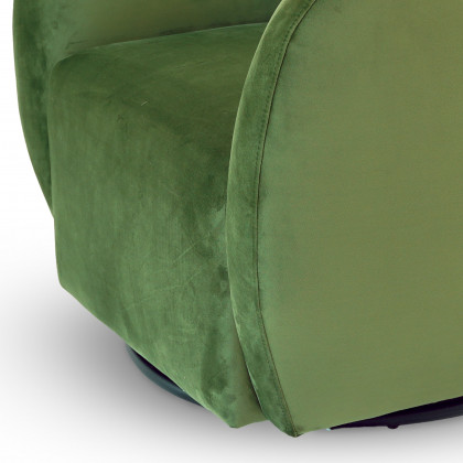 Ashcroft - Renee Swivel Chair - Green Velvet
