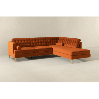 Ashcroft Brooke Sectional Sofa Right Facing - Orange