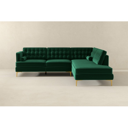 Ashcroft Brooke Sectional Sofa Right Facing - Green