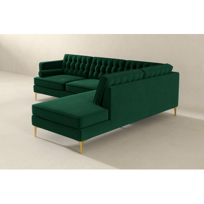 Ashcroft Brooke Sectional Sofa Right Facing - Green