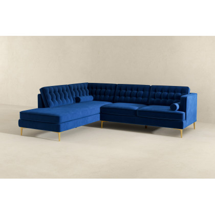 Ashcroft Brooke Sectional Sofa Left Facing - Blue