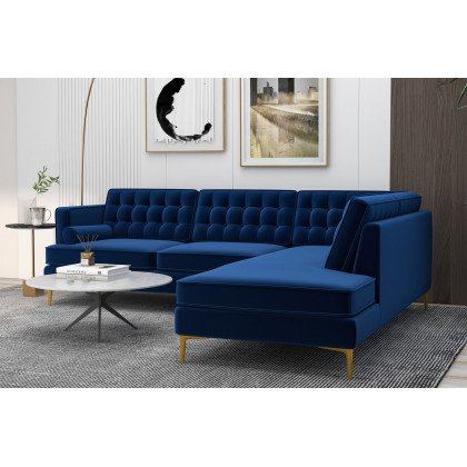 Ashcroft Brooke Sectional Sofa Right Facing - Blue