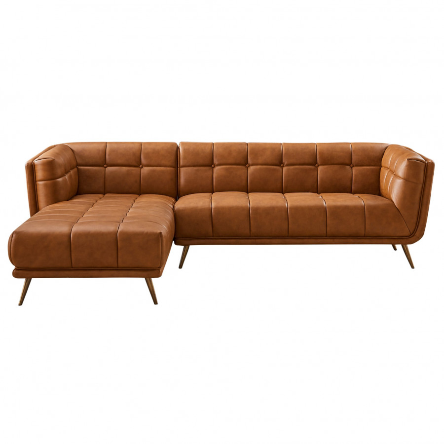 Ashcroft Addison Sectional Sofa – Left Facing Chaise, Ash Gray Fabric
